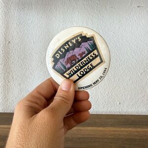 Disney's Wilderness Lodge Opening Day May 28 1994 Pinback Button WDW Resort